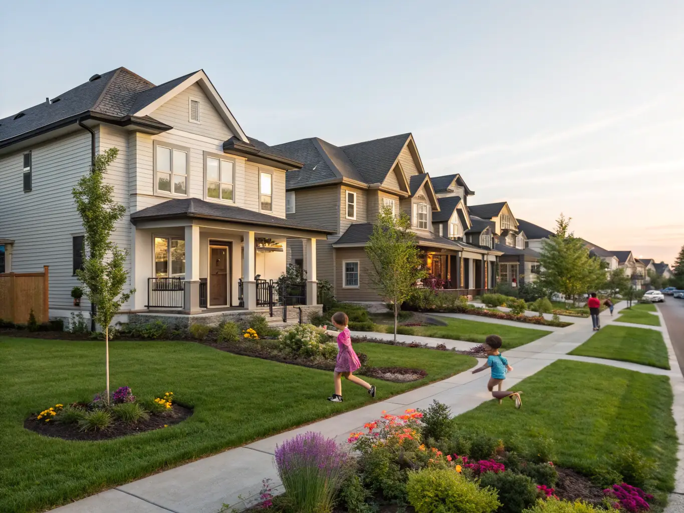 An aerial view of a modern, master-planned community in Whitehouse, Texas, featuring spacious homes, community parks, and walking trails, reflecting the town's growth and development.