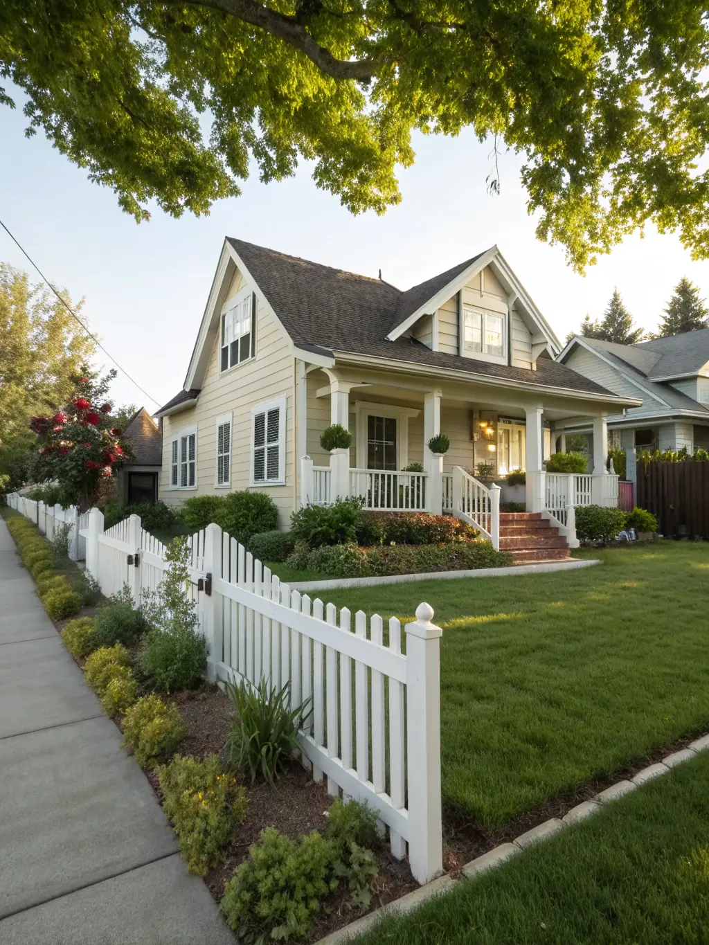 An inviting image of a beautifully landscaped street in Hollytree, showcasing the well-maintained homes and the overall aesthetic appeal of the neighborhood.