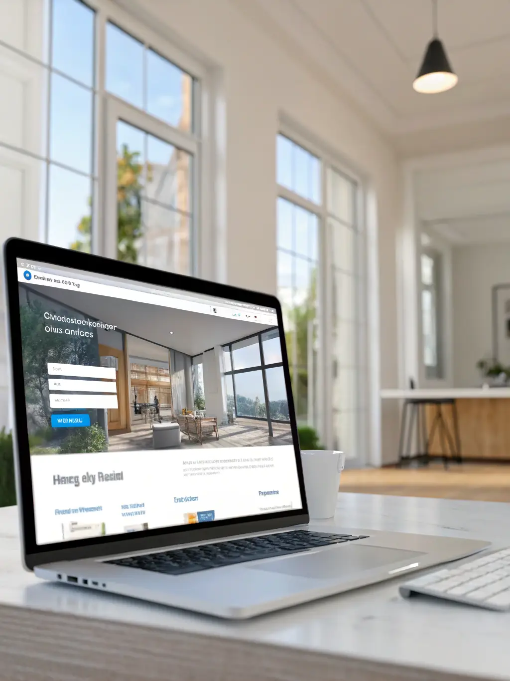 A modern, user-friendly website interface showcasing property search filters, highlighting the ease of finding your dream home with Your Home Stop.